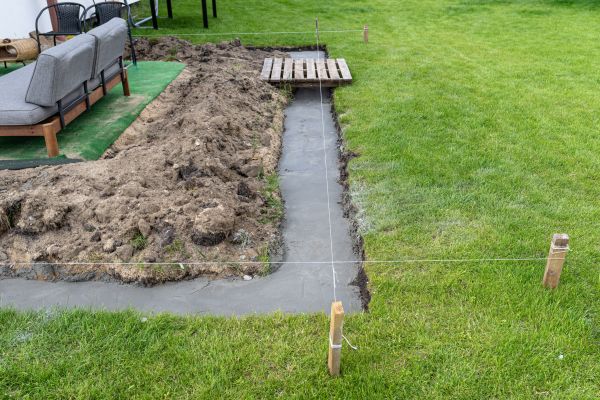 Cement Footer Installation in Pasadena